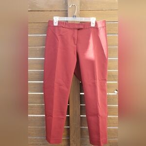 Chic Red Tailored Trousers with Flowing Silhouette